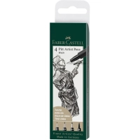 Лайнер Faber-Castell набір ручок капілярних PITT ARTIST PENS (S, F, M, B) колір чорнний 4 шт (15434)