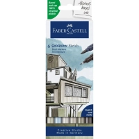 Art marker Faber-Castell set of watercolor double-sided Goldfaber Gofa Sketch Markers Architecture, 6 colors (32545)
