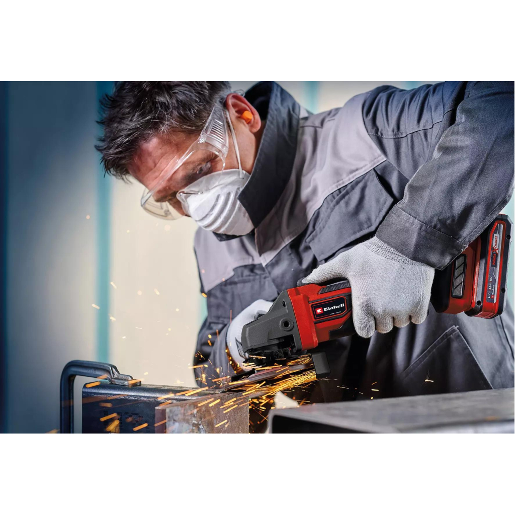 Шліфувальна машина Einhell Professional, TP-AG 18/125 CE Q Li-Solo, 18V, 4Ah, 125мм, 3000–10500об/хв, ЗП, 1.69кг (4431155K)
