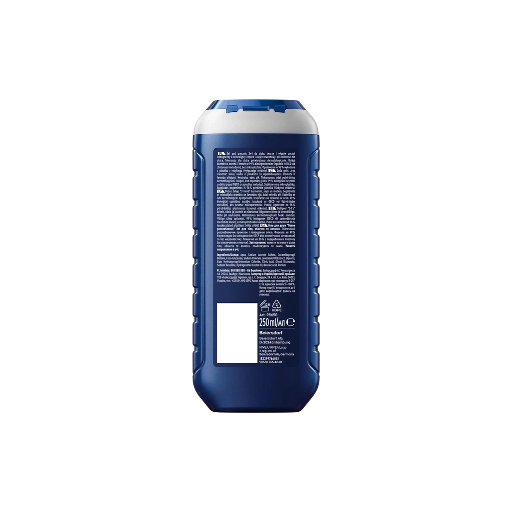 Гель для душу Nivea MEN Total Relax Shower Gel 250 мл (5900017092836)