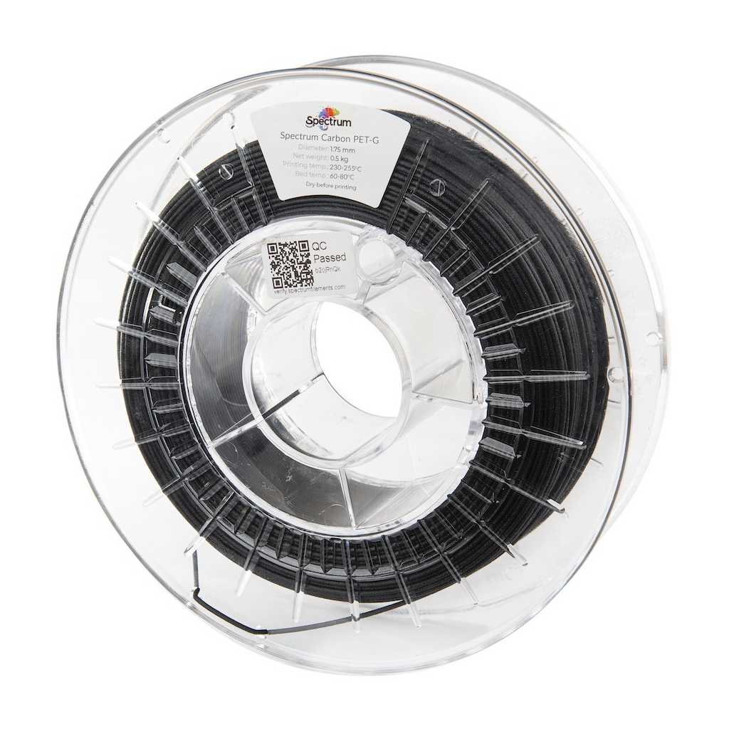 Пластик для 3D-принтера Spectrum PET-G Carbon 1.75mm 0.5kg Black (80467)
