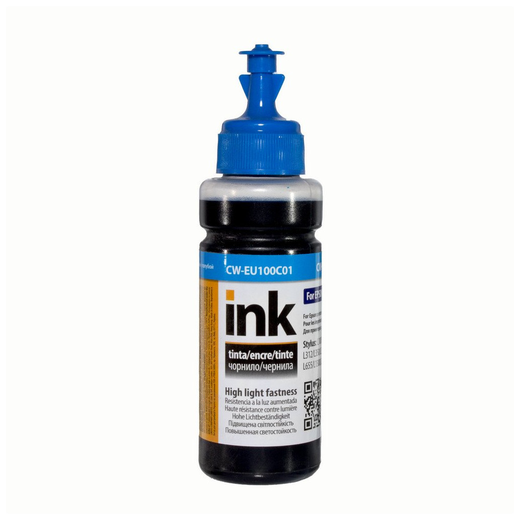 Чорнило ColorWay Epson L-100/L200Cyan (CW-EW101C01) Чорнило ColorWay Epson L-100/L200Cyan (CW-EW101C01)