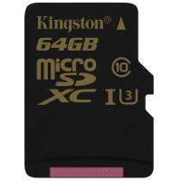 Карта пам'яті Kingston 64GB microSDHC class 10 UHS-I U3 (SDCG/64GBSP)