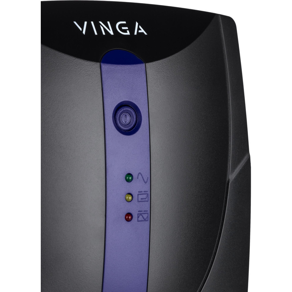фото Линейно-интерактивный ИБП Vinga LED 1200VA plastic case with USB+RJ11 (VPE-1200PU)