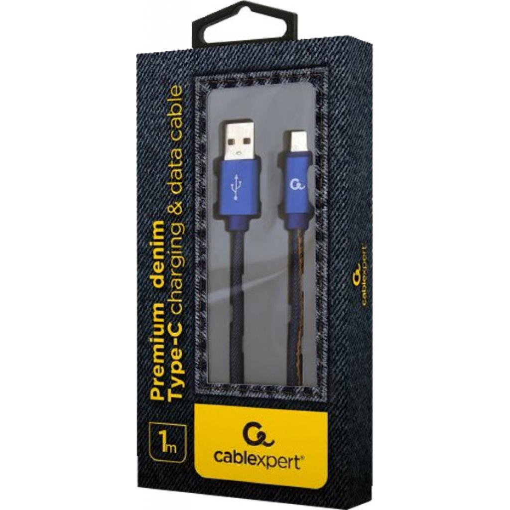 Дата кабель USB 2.0 AM to USB-C 2.0m Cablexpert (CC-USB2J-AMCM-2M-BL)