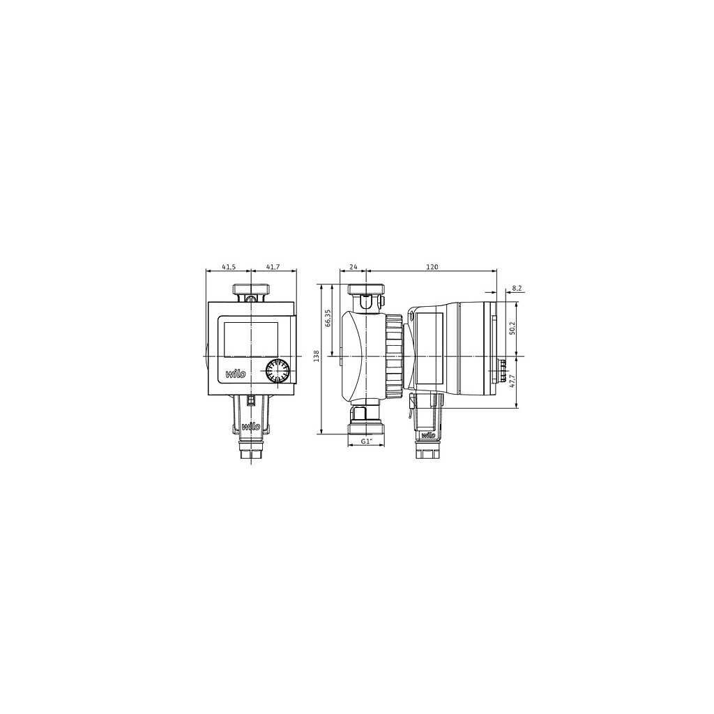 Циркуляційний насос Wilo Star-Z Nova T, 1", 10 бар, 138 мм, 7 Вт, 230V (4222650)