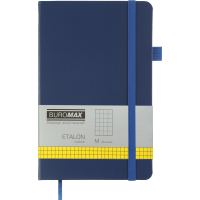 Notebook Buromax Etalon 125x195 mm 96 sheets in a cell cover made of artificial leather Blue (BM.291160-02)