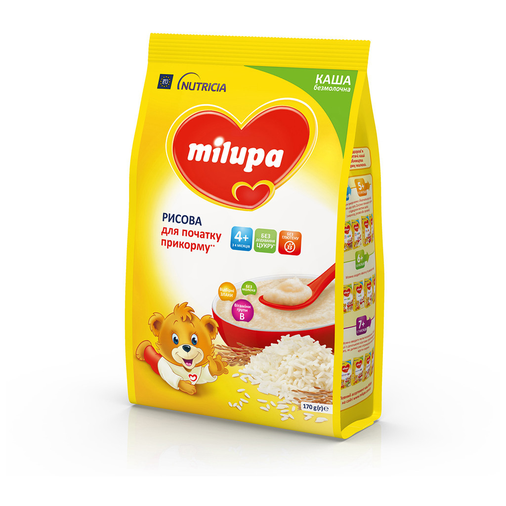 Дитяча каша Milupa Рисова безмолочна 170 г (5900852930058)