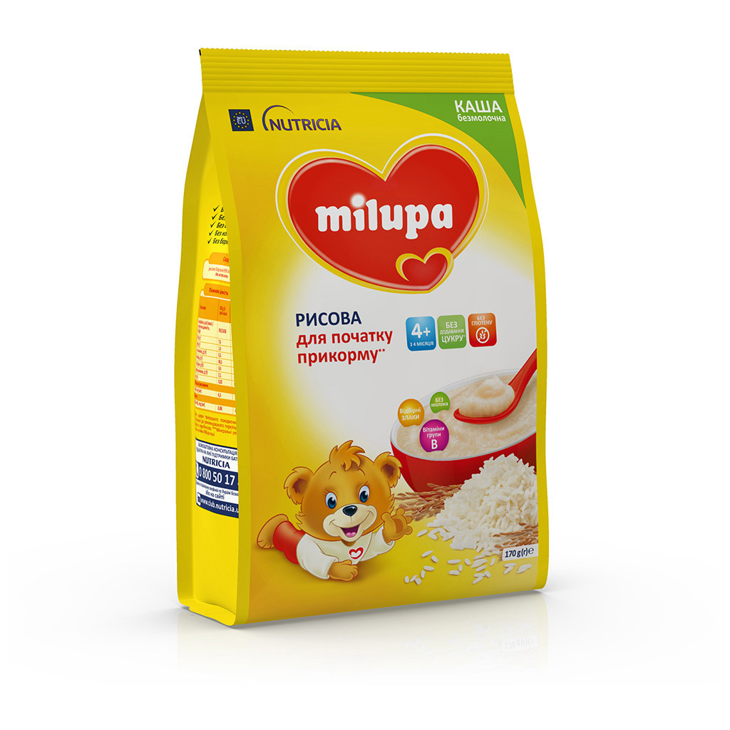 Дитяча каша Milupa Рисова безмолочна 170 г (5900852930058)