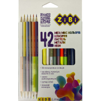 Colored pencils ZiBi three-sided 42 colors (ZB.2443)