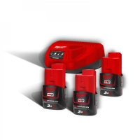 Набір акумулятор + зарядний пристрій Milwaukee Li-Ion M12 NRG-303 + ЗП, 3x3Ah (4933459207)