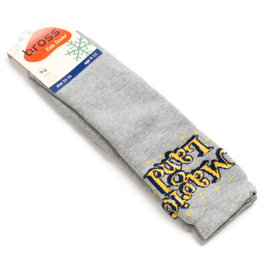 Шкарпетки дитячі Bross махрові MAGIC (10196-4-gray)