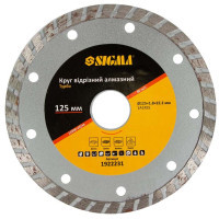 Круг відрізний Sigma алмазний "Турбо" 125x1.8x22.2мм, 12000об/хв (1922231)