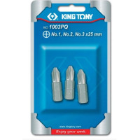 Bit set KING TONY 1/4" 3 pcs. (1025P SERIES) (1003PQ)