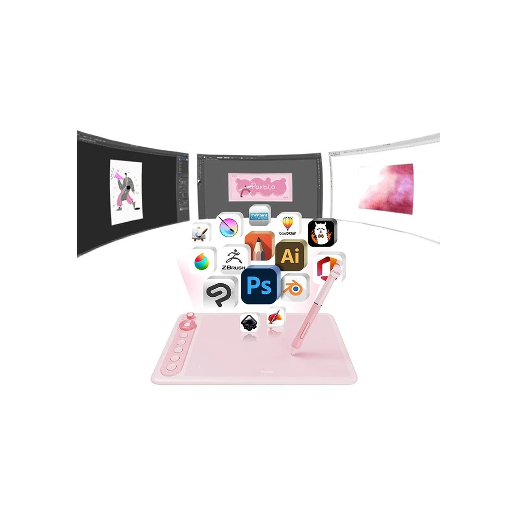Графічний планшет Parblo Intangbo X7 Pink (INTANGBOX7P)