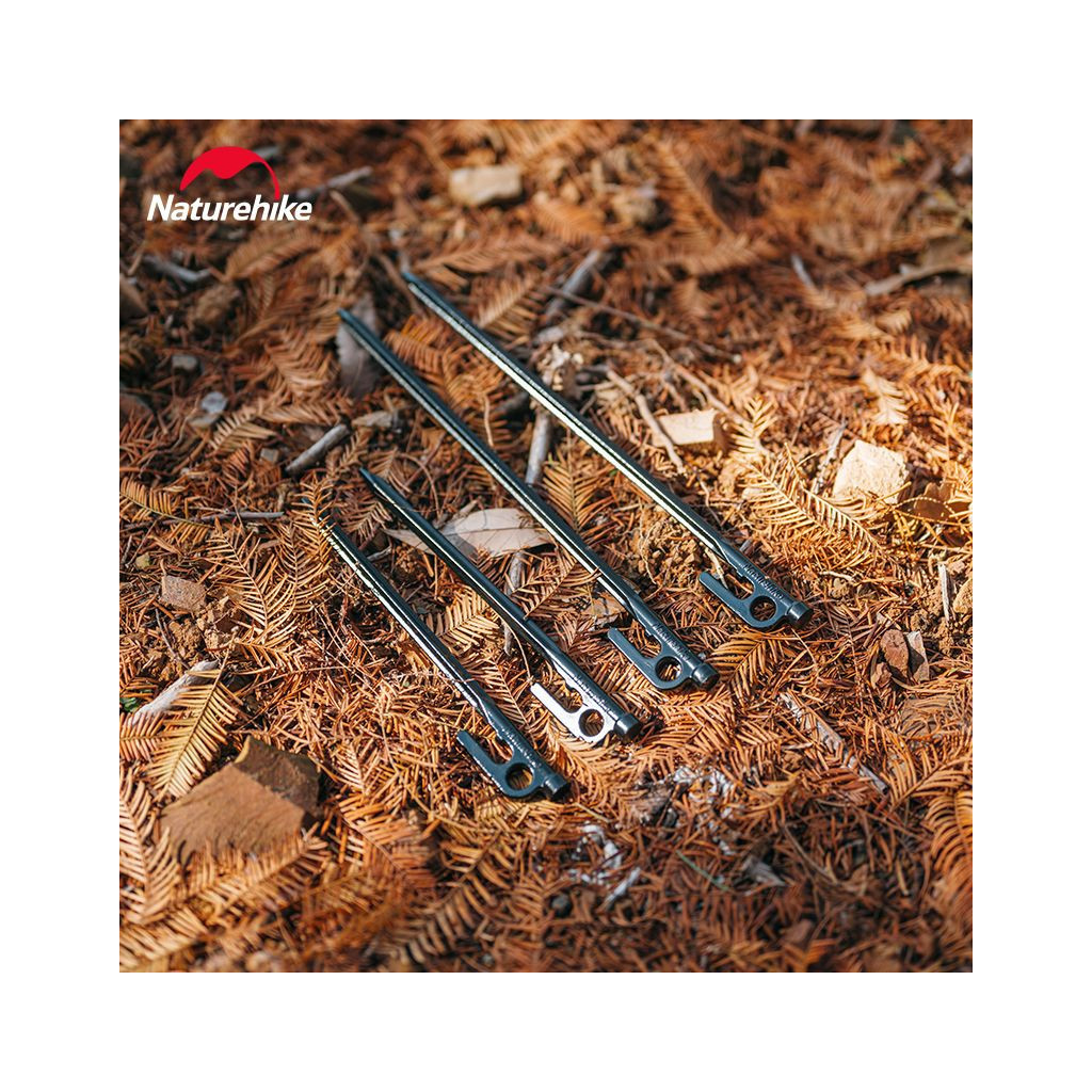 Комплект кілочків Naturehike CNH22ZP018 20 см чорний (6927595713297)