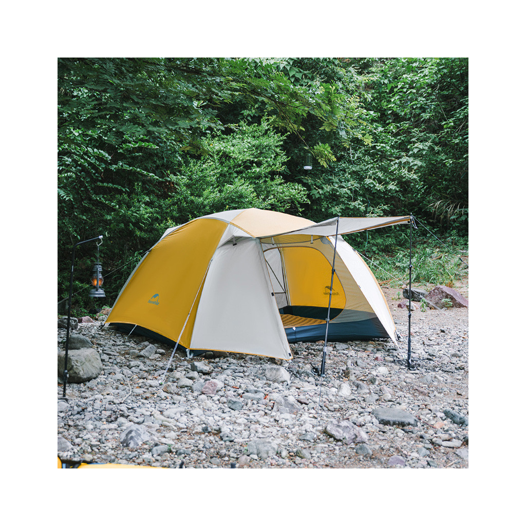 Намет Naturehike тримісний CNK2300ZP024 жовтий (6976023923661)