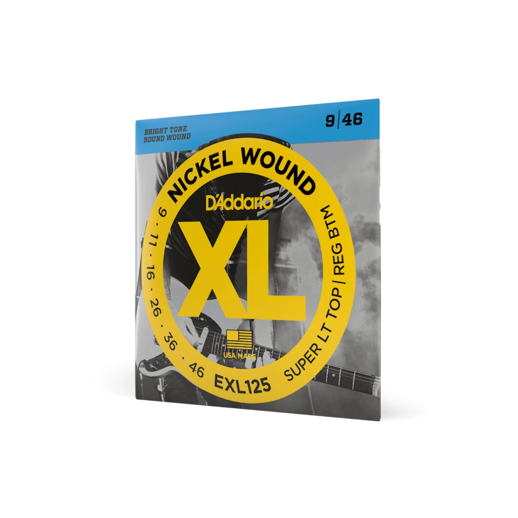 Струни для гітари D'Addario XL Nickel Wound Super Light Top / Regular Bottom (09-46) (EXL125)