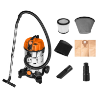 Construction vacuum cleaner Neo Tools 1600W, 18 kPa, 35l, HEPA, wheels, 7.5kg (04-739)