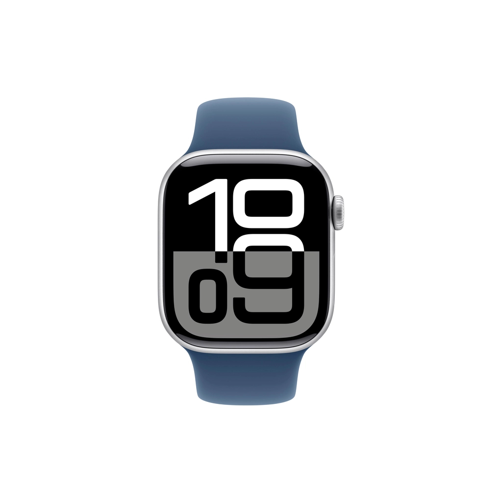 Смарт-годинник Apple Watch Series 10 GPS 42mm Silver Aluminium Case with Denim Sport Band - S/M (MWWA3QH/A)