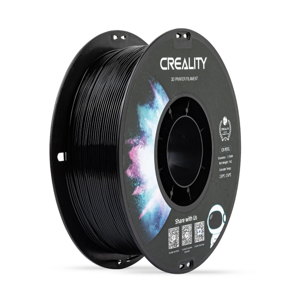 Пластик для 3D-принтера Creality PETG 1.75мм, black, 1кг (3301030035)