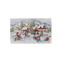 Table napkin Provence tapestry with velor Snow winter 30x50 cm (036440)