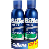 Піна для гоління Gillette Series Для чутливої шкіри з алое вера 200 мл + 200 мл (8700216579889)