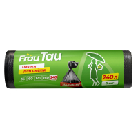 Пакети для сміття Frau Tau Чорні 240 л 5 шт. (4820263234549)