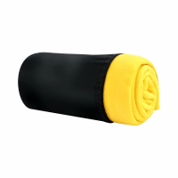 Warm Bergamo fleece blanket in a cover 150 x 180 cm Yellow (202311pl-05)