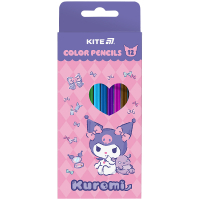 Colored pencils Kite Kuromi three-sided, 12 colors (HK25-053)