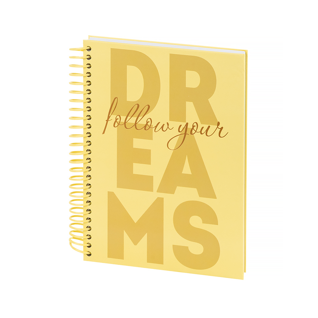 Блокнот Axent на спіралі А5 120 аркушів, клітинка, тверда обкладинка, Dreams (8464-4-A)