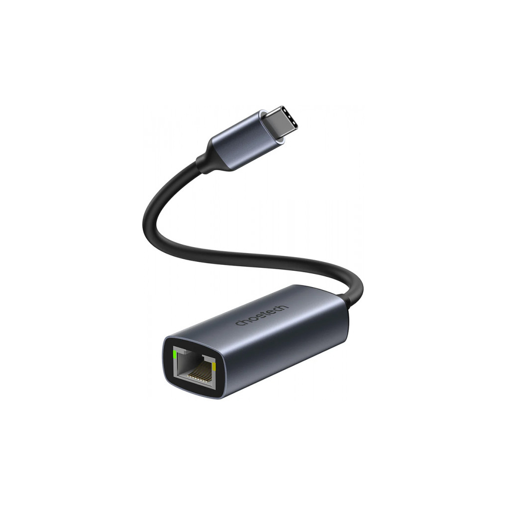 Адаптер USB-C to Ethernet RJ45 2.5Gbps 0,1m USB3.1 Choetech (HUB-R02-GY-V1)