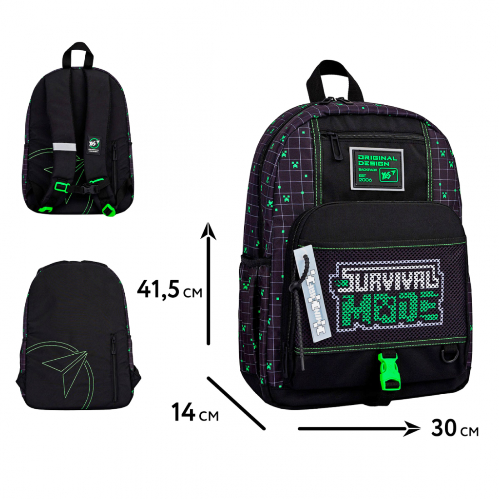 Рюкзак шкільний Yes Minecraft Survival T-115 (550001)