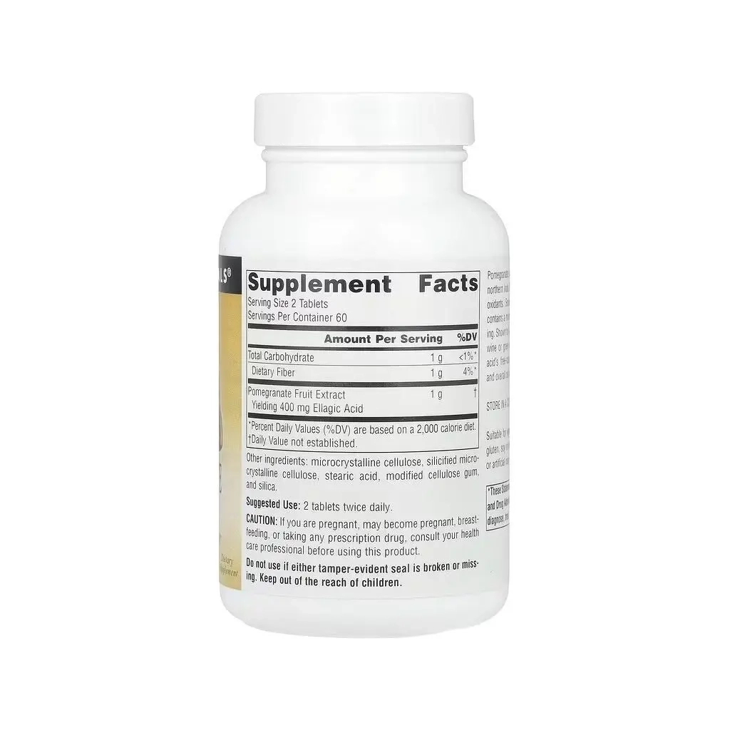 Трави Source Naturals Екстракт гранату, 500 мг, Pomegranate Extract, 120 таблеток (SNS-01628)