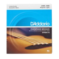Guitar strings D'Addario Acoustic Bass Phosphor Bronze Light 4-String (45-100) (EPBB170)