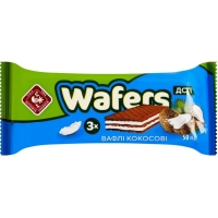 Вафлі Житомирські ласощі з начинкою Wafers кокос 50 г (4823103009505)