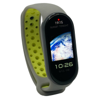 Ремінець до фітнес браслета BeCover Vents Style для Xiaomi Mi Smart Band 9 Gray-Green (711986)