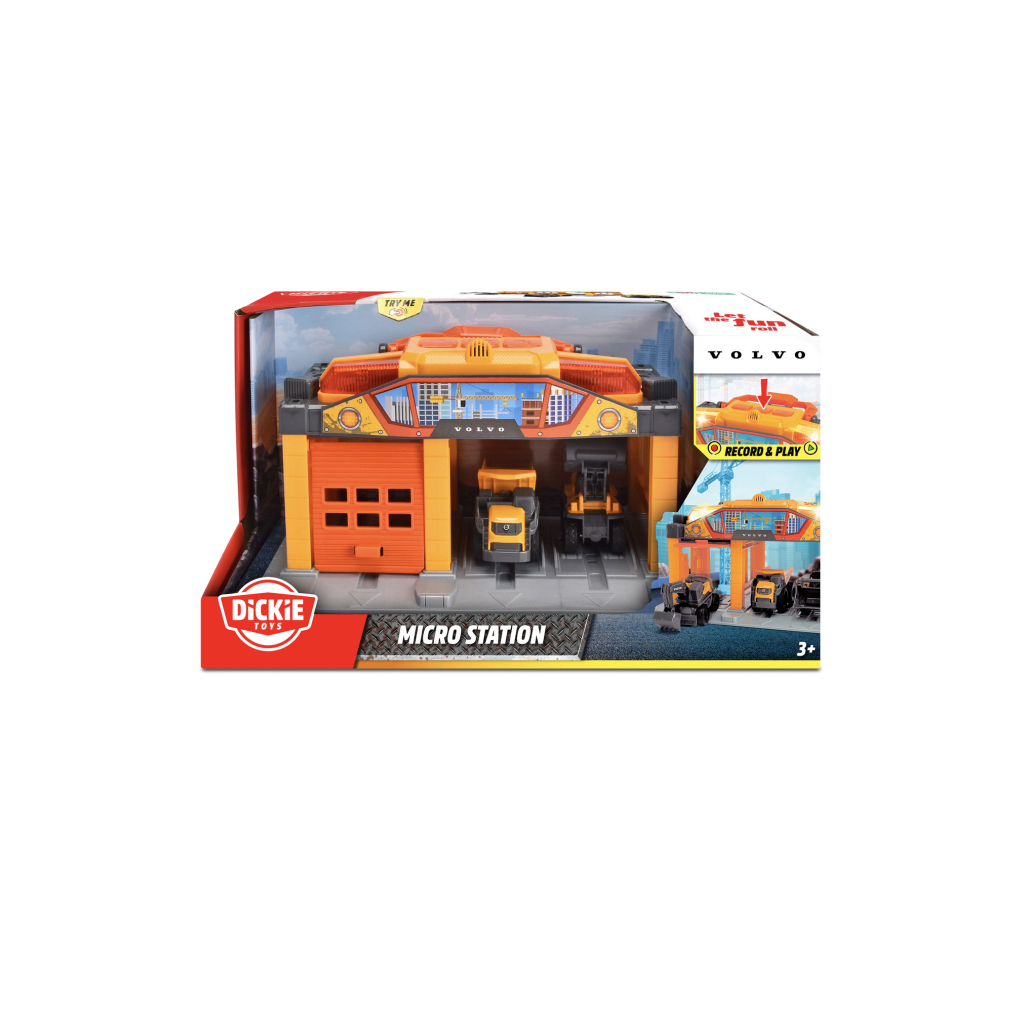 Ігровий набір Dickie Toys Вольво. Будівельна мікростанція зі звуковими та світловими ефектами, 3 машини (3725010) Ігровий набір Dickie Toys Вольво. Будівельна мікростанція зі звуковими та світловими ефектами, 3 машини (3725010)