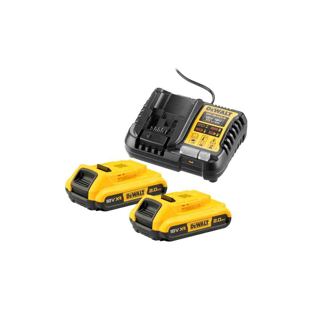 Набір акумулятор + зарядний пристрій DeWALT 12V/18V, исход. ток 4A, 0.5 кг, 18В XR Li-Ion 2x2Ah (DCB1104D2) Набір акумулятор + зарядний пристрій DeWALT 12V/18V, исход. ток 4A, 0.5 кг, 18В XR Li-Ion 2x2Ah (DCB1104D2)