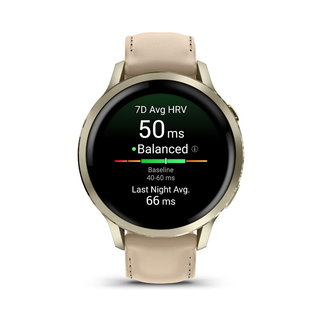 Смарт-годинник Garmin Venu 4 (41mm), Beige w/ Lunar Gold + Leather, GPS смарт-годинник (010-03013-03) Смарт-годинник Garmin Venu 4 (41mm), Beige w/ Lunar Gold + Leather, GPS смарт-годинник (010-03013-03)