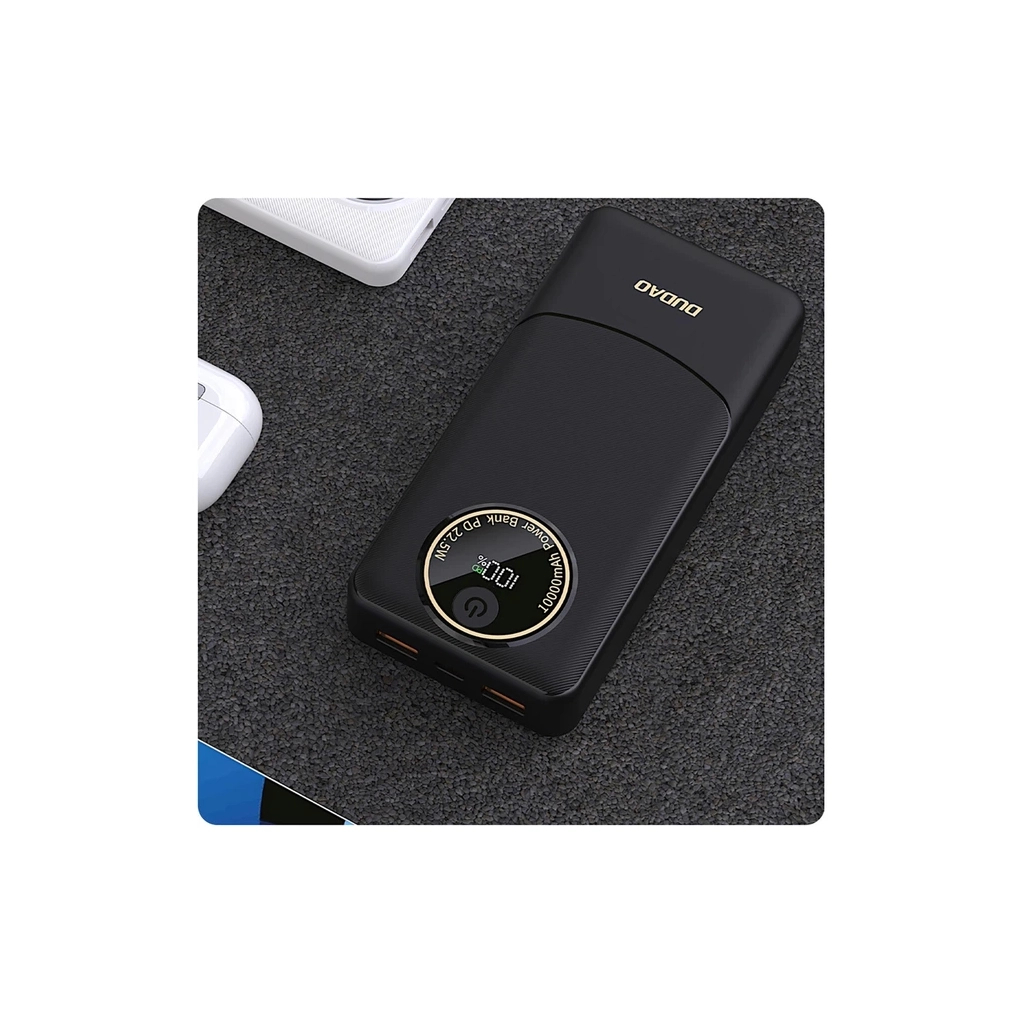 Повербанк Dudao K12Pro 20000mAh PD/22.5W, USB-A, USB-C, Black (6976625333899)