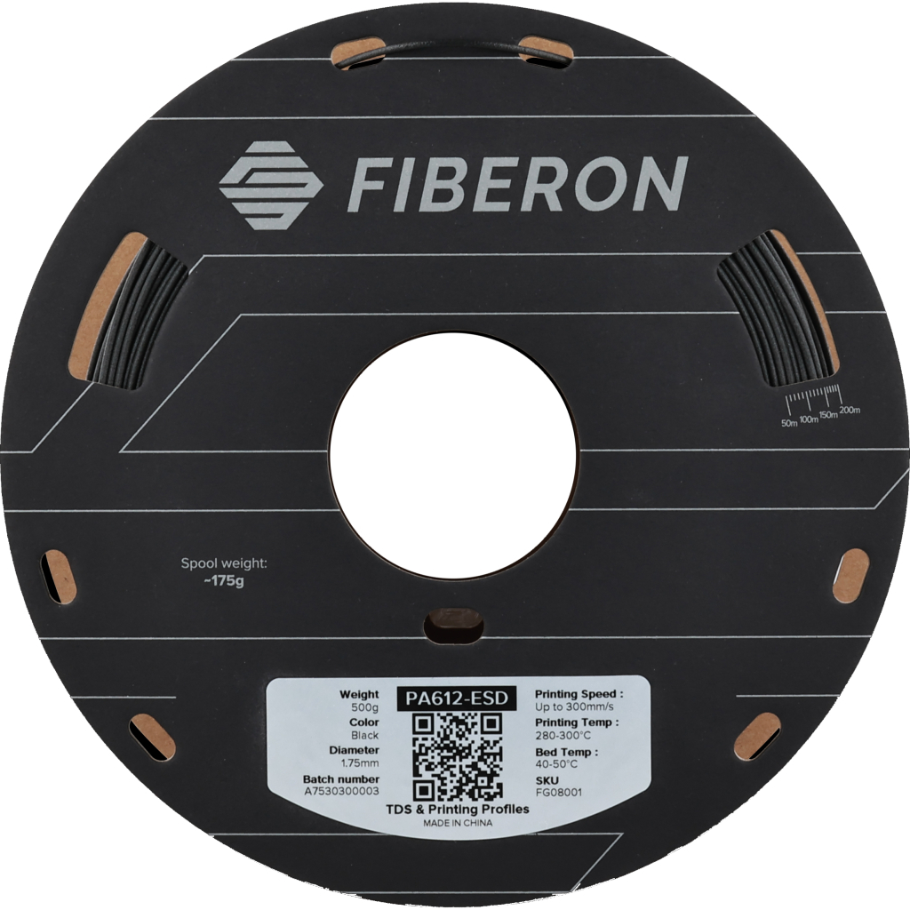 Пластик для 3D-принтера Polymaker Fiberon PA612-ESD 1,75mm 0,5kg BLACK (FG08001)