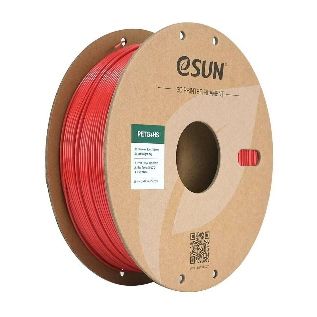 Пластик для 3D-принтера eSUN ePETG+HIGH SPEED 1,75mm 1kg FIRE ENG RED (EPETG+HS-P175FR1)