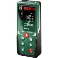 Далекомір Bosch PLR 25, 0052500м 2мм, 2AАAх1.5V, 0.090кг (0.603.672.521)
