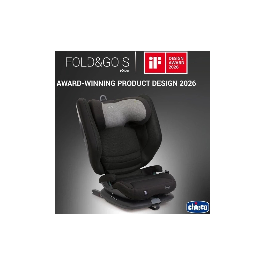Автокрісло Chicco Fold & Go S i-Size (бустер) Сіре (87117.26)