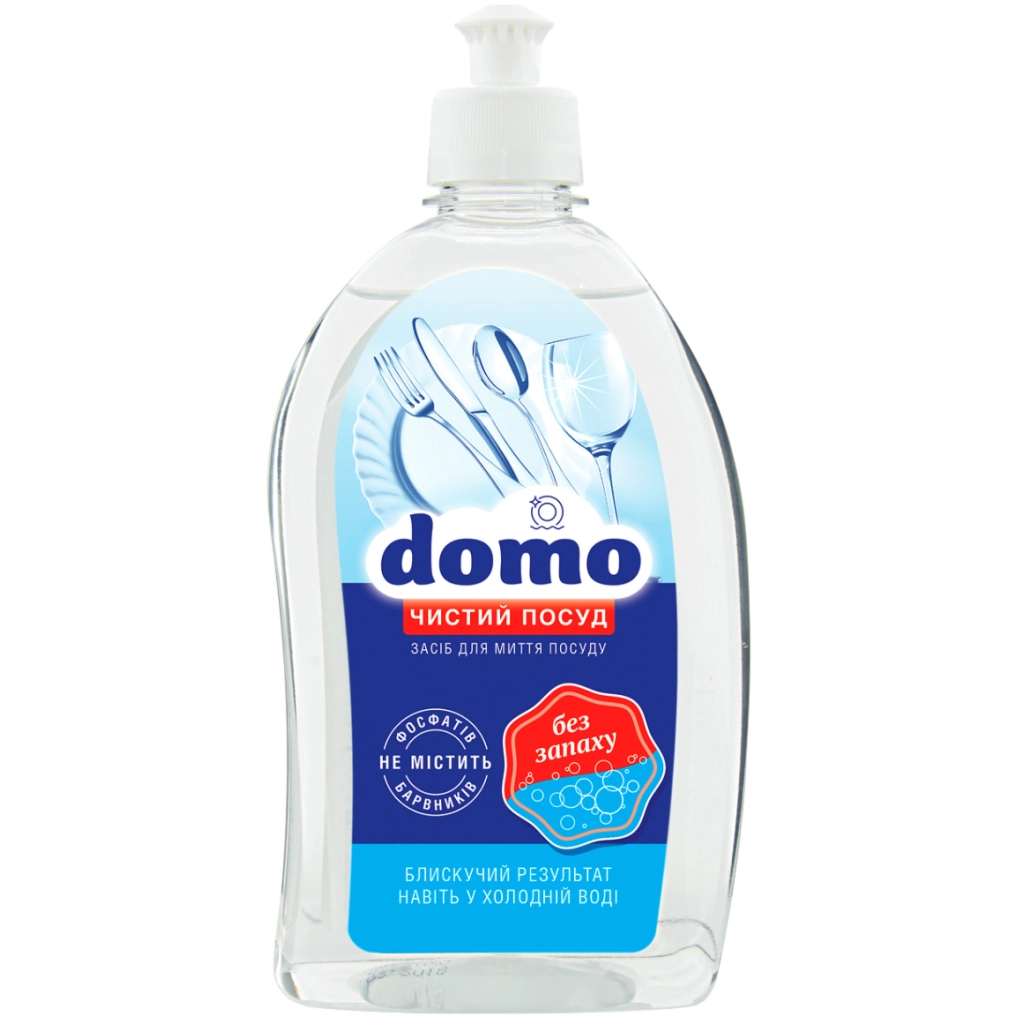 Засіб для ручного миття посуду Domo Без аромату 500 мл (4820024949651)