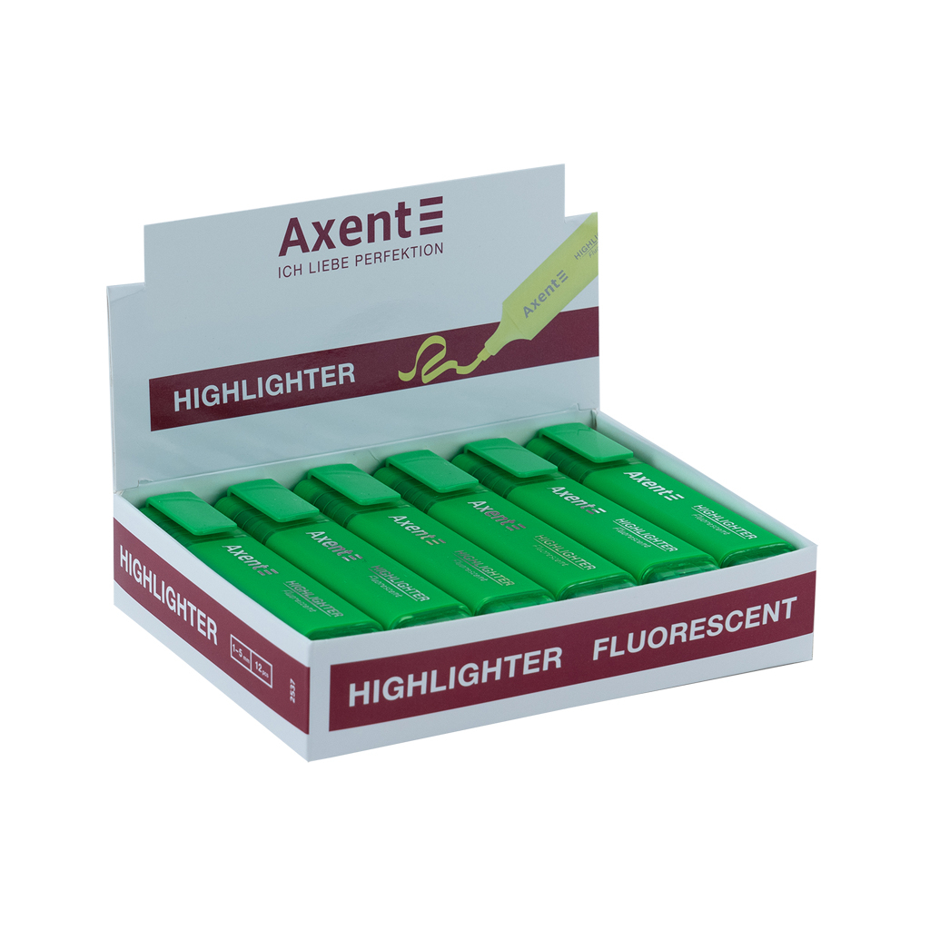 Маркер Axent Highlighter 2537-A, 1-5 мм клиноп. зелений (2537-04-A) Маркер Axent Highlighter 2537-A, 1-5 мм клиноп. зелений (2537-04-A)