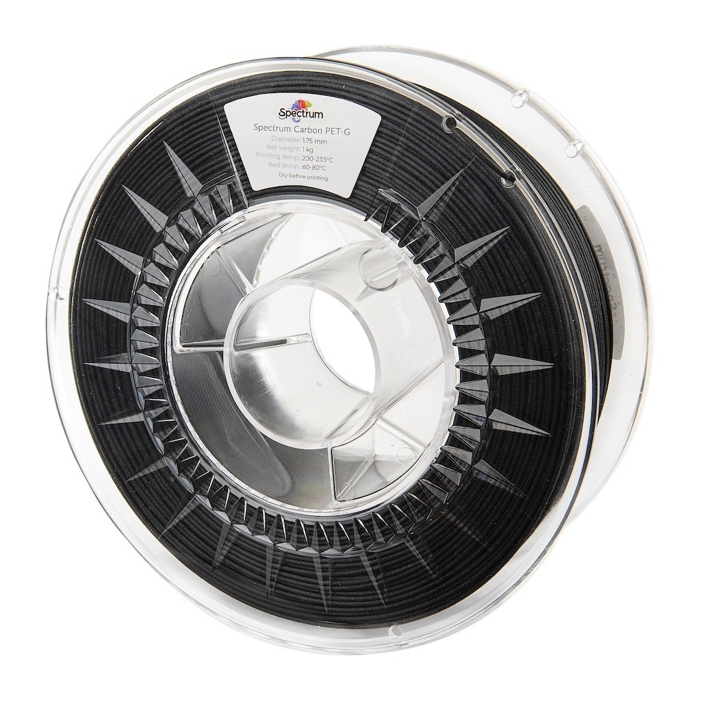 Пластик для 3D-принтера Spectrum PET-G Carbon 1.75mm 1kg Black (80468)