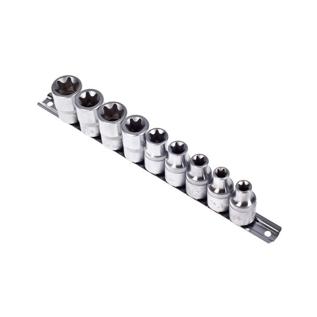 Набір торцевих головок Alloid зовнішній Torx, 1/2"DR, E10-E24, 9шт. (46410-9C) Набір торцевих головок Alloid зовнішній Torx, 1/2"DR, E10-E24, 9шт. (46410-9C)