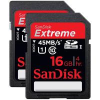 Карта пам'яті SanDisk 16GB SDHC Extreme Twin pack Class 10 UHS (SDSDX2-016G-X46)